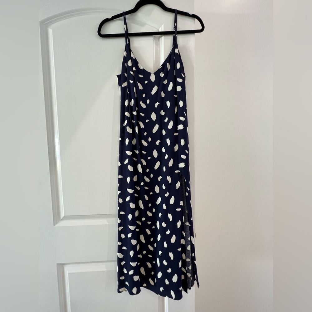 Reformation ‘Crimini dress in navy splatter’ size 4